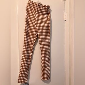 Gingham cigarette pants - extremely flattering